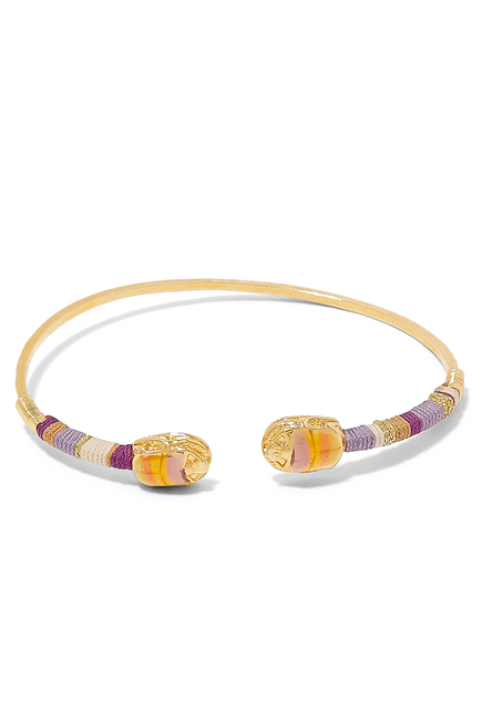 Duality Small Scaramouche Bracelet, Gold-Plated Metal & Enamel